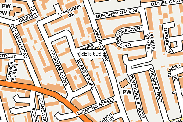 SE15 6DS map - OS OpenMap – Local (Ordnance Survey) SE15 6DS map - OS OpenMap – Local (Ordnance Survey)