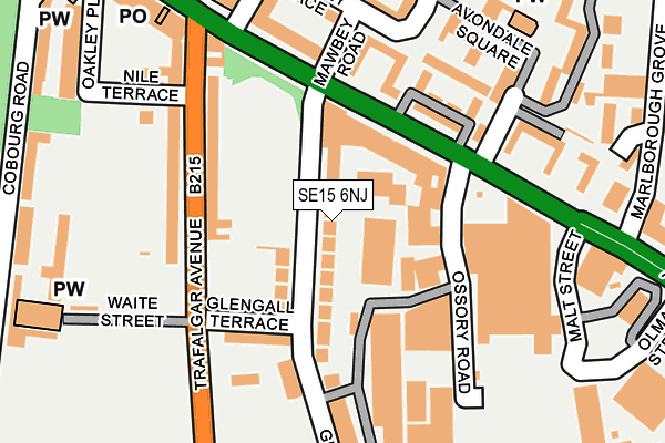 SE15 6NJ map - OS OpenMap – Local (Ordnance Survey) SE15 6NJ map - OS OpenMap – Local (Ordnance Survey)