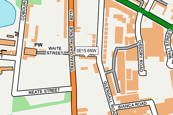 SE15 6NW map - OS OpenMap – Local (Ordnance Survey) SE15 6NW map - OS OpenMap – Local (Ordnance Survey)