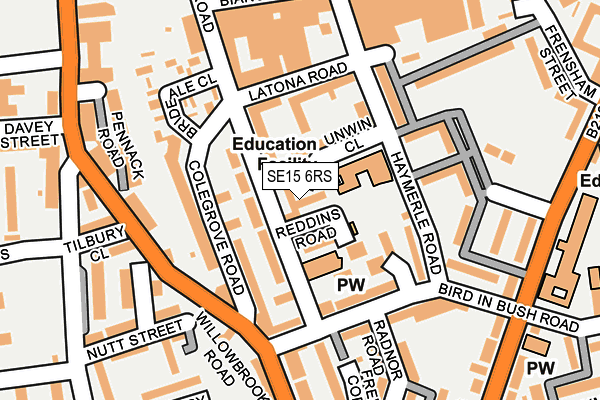 SE15 6RS map - OS OpenMap – Local (Ordnance Survey) SE15 6RS map - OS OpenMap – Local (Ordnance Survey)