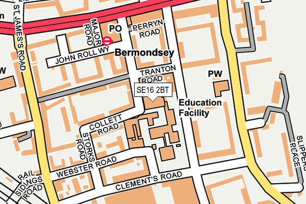 SE16 2BT map - OS OpenMap – Local (Ordnance Survey) SE16 2BT map - OS OpenMap – Local (Ordnance Survey)
