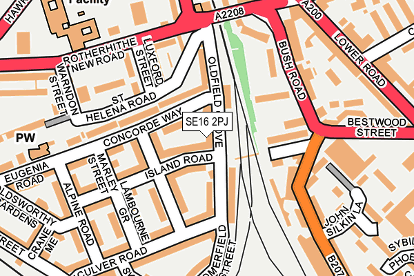 SE16 2PJ map - OS OpenMap – Local (Ordnance Survey) SE16 2PJ map - OS OpenMap – Local (Ordnance Survey)