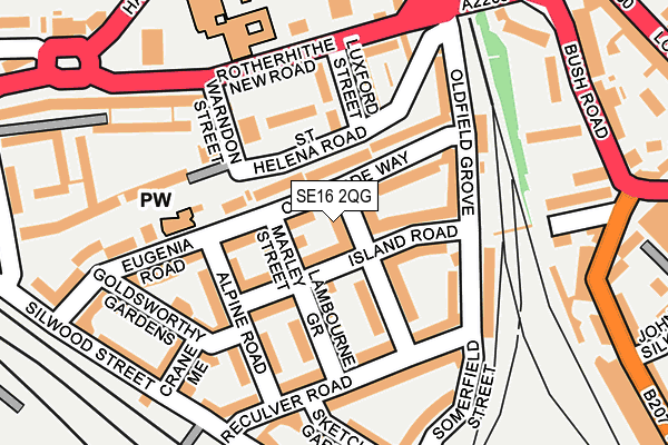 SE16 2QG map - OS OpenMap – Local (Ordnance Survey) SE16 2QG map - OS OpenMap – Local (Ordnance Survey)