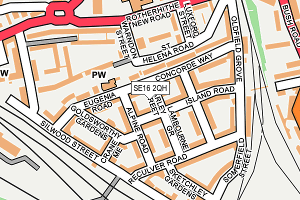 SE16 2QH map - OS OpenMap – Local (Ordnance Survey) SE16 2QH map - OS OpenMap – Local (Ordnance Survey)