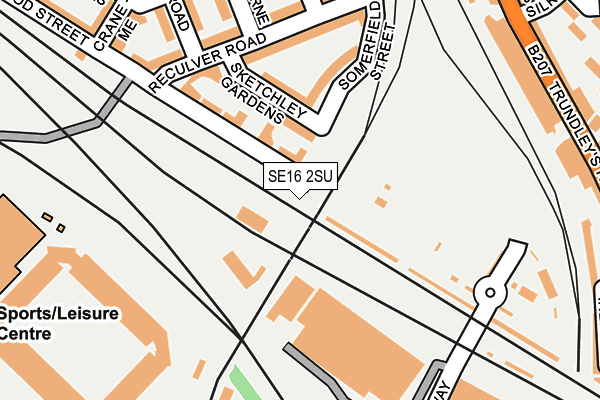 SE16 2SU map - OS OpenMap – Local (Ordnance Survey) SE16 2SU map - OS OpenMap – Local (Ordnance Survey)