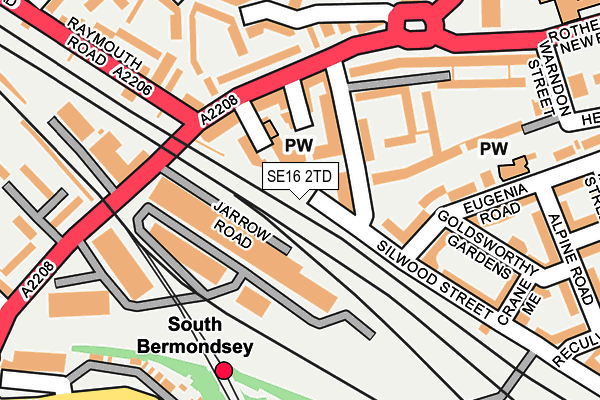 SE16 2TD map - OS OpenMap – Local (Ordnance Survey) SE16 2TD map - OS OpenMap – Local (Ordnance Survey)