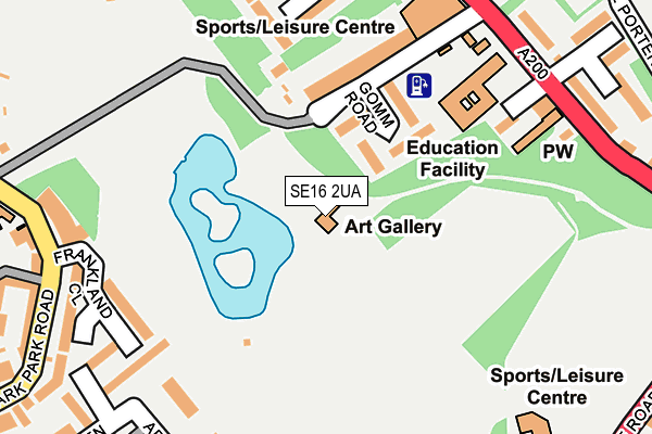 SE16 2UA map - OS OpenMap – Local (Ordnance Survey)