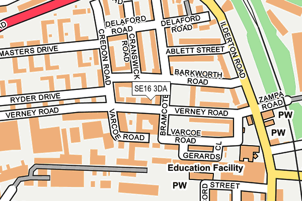 SE16 3DA map - OS OpenMap – Local (Ordnance Survey) SE16 3DA map - OS OpenMap – Local (Ordnance Survey)