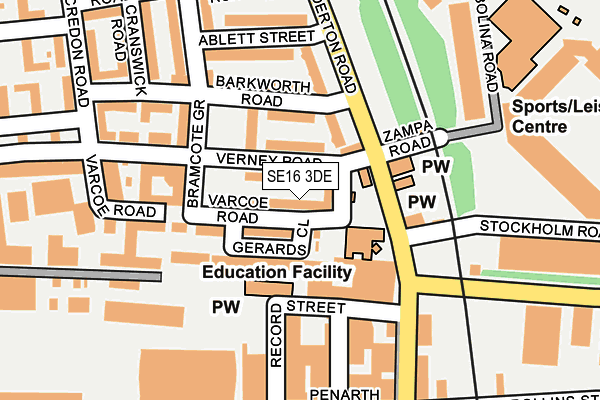 SE16 3DE map - OS OpenMap – Local (Ordnance Survey) SE16 3DE map - OS OpenMap – Local (Ordnance Survey)