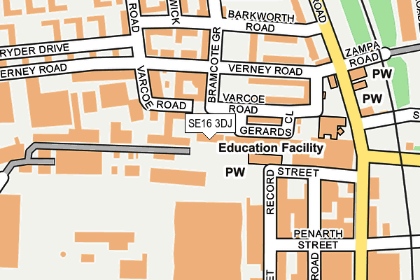SE16 3DJ map - OS OpenMap – Local (Ordnance Survey) SE16 3DJ map - OS OpenMap – Local (Ordnance Survey)
