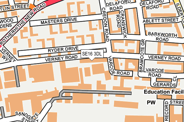 SE16 3DL map - OS OpenMap – Local (Ordnance Survey) SE16 3DL map - OS OpenMap – Local (Ordnance Survey)