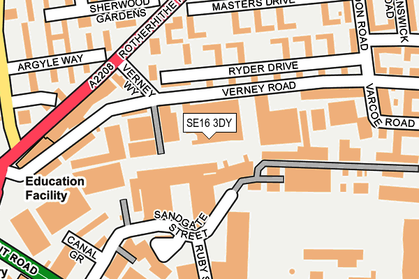 SE16 3DY map - OS OpenMap – Local (Ordnance Survey) SE16 3DY map - OS OpenMap – Local (Ordnance Survey)