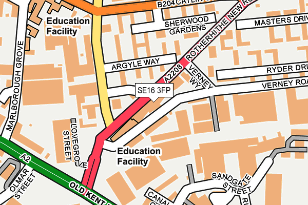 SE16 3FP map - OS OpenMap – Local (Ordnance Survey) SE16 3FP map - OS OpenMap – Local (Ordnance Survey)