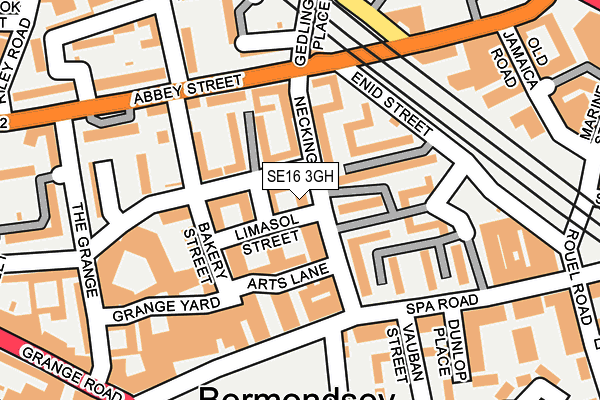 SE16 3GH map - OS OpenMap – Local (Ordnance Survey) SE16 3GH map - OS OpenMap – Local (Ordnance Survey)