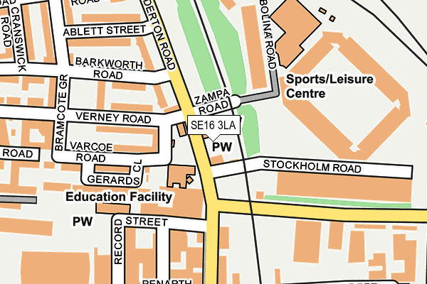SE16 3LA map - OS OpenMap – Local (Ordnance Survey) SE16 3LA map - OS OpenMap – Local (Ordnance Survey)