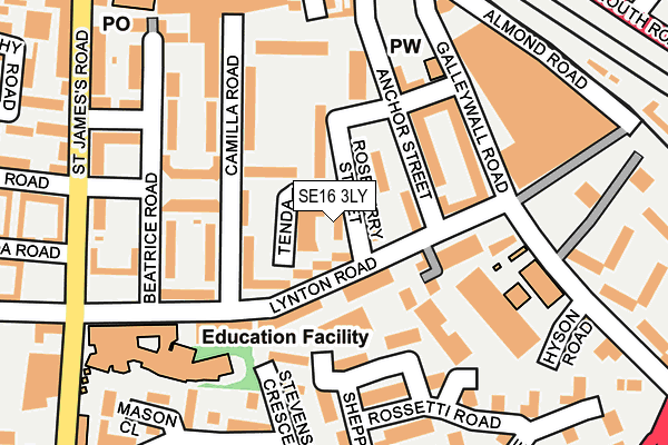 SE16 3LY map - OS OpenMap – Local (Ordnance Survey) SE16 3LY map - OS OpenMap – Local (Ordnance Survey)