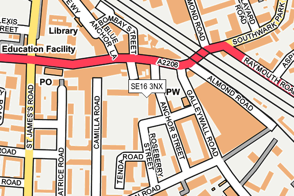 SE16 3NX map - OS OpenMap – Local (Ordnance Survey) SE16 3NX map - OS OpenMap – Local (Ordnance Survey)