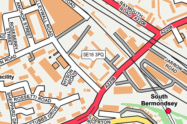 SE16 3PQ map - OS OpenMap – Local (Ordnance Survey) SE16 3PQ map - OS OpenMap – Local (Ordnance Survey)