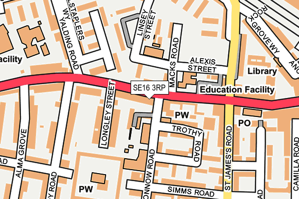 SE16 3RP map - OS OpenMap – Local (Ordnance Survey) SE16 3RP map - OS OpenMap – Local (Ordnance Survey)