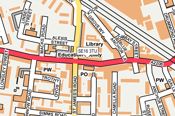 SE16 3TU map - OS OpenMap – Local (Ordnance Survey) SE16 3TU map - OS OpenMap – Local (Ordnance Survey)