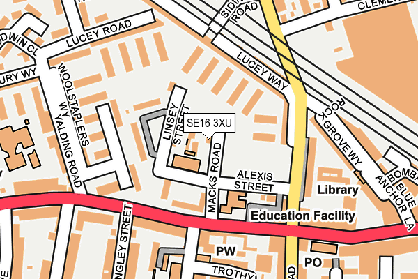 SE16 3XU map - OS OpenMap – Local (Ordnance Survey) SE16 3XU map - OS OpenMap – Local (Ordnance Survey)