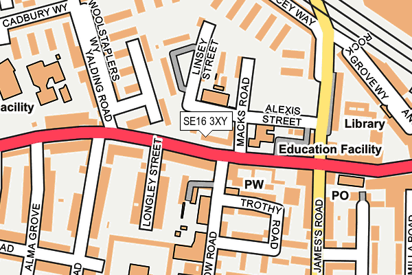 SE16 3XY map - OS OpenMap – Local (Ordnance Survey) SE16 3XY map - OS OpenMap – Local (Ordnance Survey)