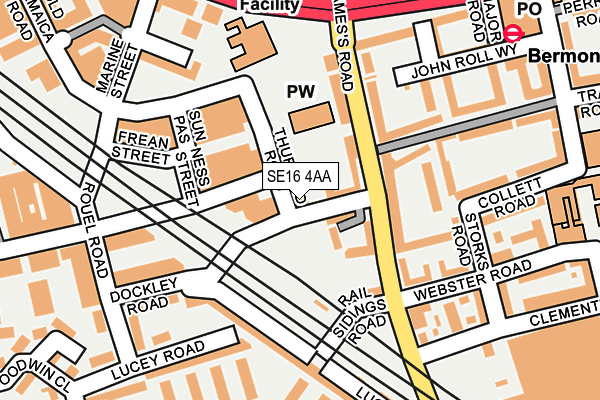 SE16 4AA map - OS OpenMap – Local (Ordnance Survey) SE16 4AA map - OS OpenMap – Local (Ordnance Survey)