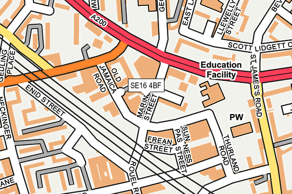SE16 4BF map - OS OpenMap – Local (Ordnance Survey) SE16 4BF map - OS OpenMap – Local (Ordnance Survey)
