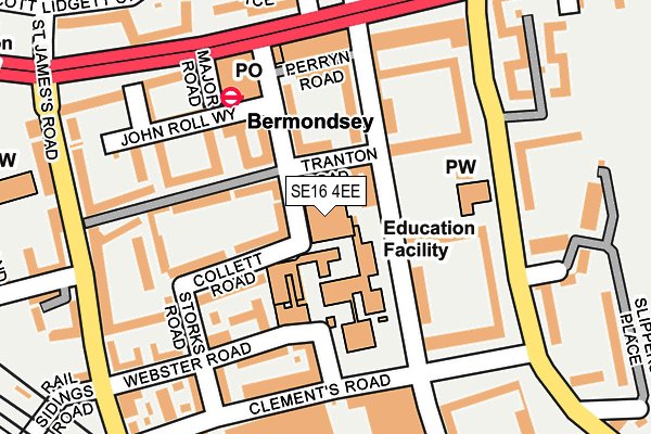 SE16 4EE map - OS OpenMap – Local (Ordnance Survey)