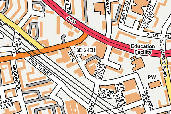 SE16 4EH map - OS OpenMap – Local (Ordnance Survey) SE16 4EH map - OS OpenMap – Local (Ordnance Survey)