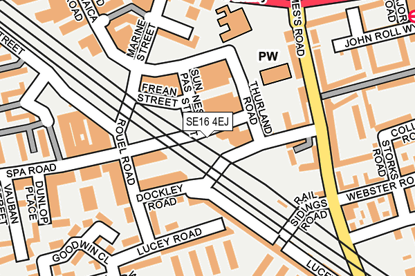 SE16 4EJ map - OS OpenMap – Local (Ordnance Survey) SE16 4EJ map - OS OpenMap – Local (Ordnance Survey)