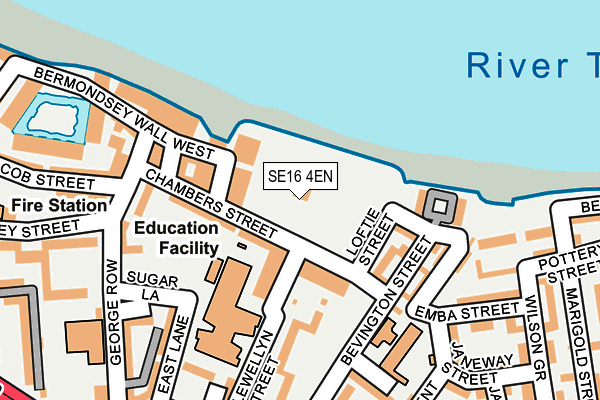 SE16 4EN map - OS OpenMap – Local (Ordnance Survey)