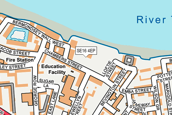 SE16 4EP map - OS OpenMap – Local (Ordnance Survey)