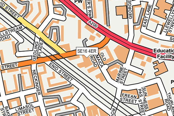 SE16 4ER map - OS OpenMap – Local (Ordnance Survey) SE16 4ER map - OS OpenMap – Local (Ordnance Survey)