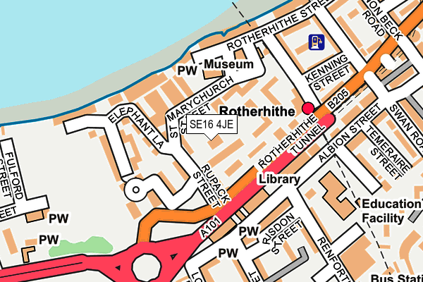 SE16 4JE map - OS OpenMap – Local (Ordnance Survey) SE16 4JE map - OS OpenMap – Local (Ordnance Survey)