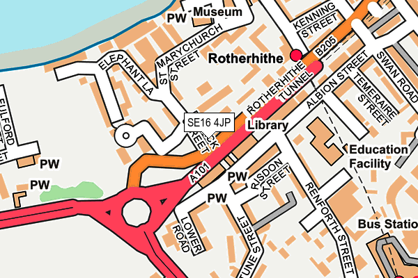 SE16 4JP map - OS OpenMap – Local (Ordnance Survey) SE16 4JP map - OS OpenMap – Local (Ordnance Survey)