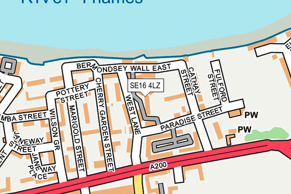 SE16 4LZ map - OS OpenMap – Local (Ordnance Survey) SE16 4LZ map - OS OpenMap – Local (Ordnance Survey)
