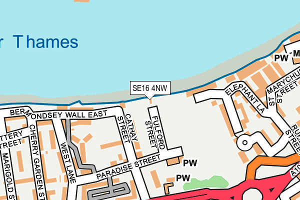 SE16 4NW map - OS OpenMap – Local (Ordnance Survey) SE16 4NW map - OS OpenMap – Local (Ordnance Survey)