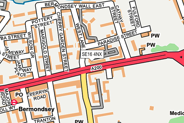 SE16 4NX map - OS OpenMap – Local (Ordnance Survey) SE16 4NX map - OS OpenMap – Local (Ordnance Survey)