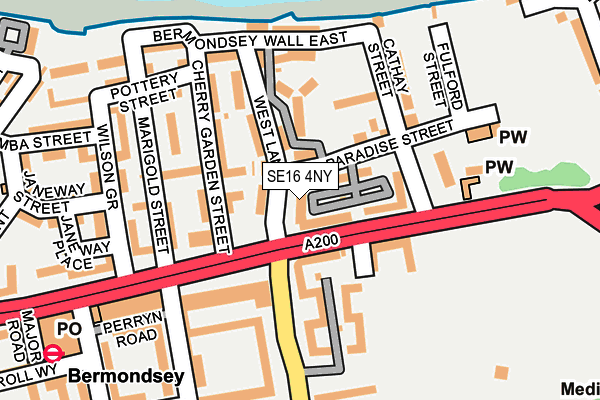 SE16 4NY map - OS OpenMap – Local (Ordnance Survey) SE16 4NY map - OS OpenMap – Local (Ordnance Survey)