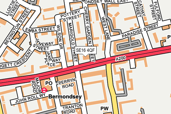 SE16 4QF map - OS OpenMap – Local (Ordnance Survey) SE16 4QF map - OS OpenMap – Local (Ordnance Survey)