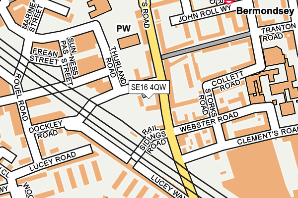 SE16 4QW map - OS OpenMap – Local (Ordnance Survey) SE16 4QW map - OS OpenMap – Local (Ordnance Survey)