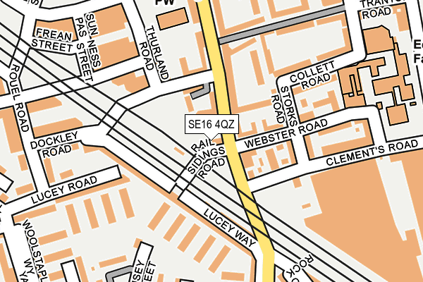 SE16 4QZ map - OS OpenMap – Local (Ordnance Survey) SE16 4QZ map - OS OpenMap – Local (Ordnance Survey)