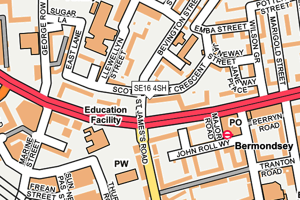 SE16 4SH map - OS OpenMap – Local (Ordnance Survey) SE16 4SH map - OS OpenMap – Local (Ordnance Survey)