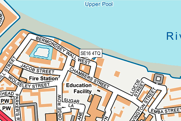 SE16 4TQ map - OS OpenMap – Local (Ordnance Survey) SE16 4TQ map - OS OpenMap – Local (Ordnance Survey)