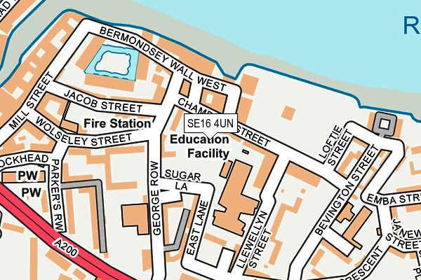 SE16 4UN map - OS OpenMap – Local (Ordnance Survey) SE16 4UN map - OS OpenMap – Local (Ordnance Survey)