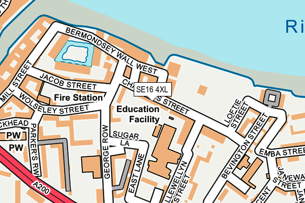 SE16 4XL map - OS OpenMap – Local (Ordnance Survey)