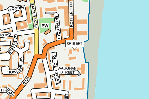 SE16 5ET map - OS OpenMap – Local (Ordnance Survey) SE16 5ET map - OS OpenMap – Local (Ordnance Survey)
