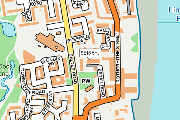 SE16 5HJ map - OS OpenMap – Local (Ordnance Survey) SE16 5HJ map - OS OpenMap – Local (Ordnance Survey)