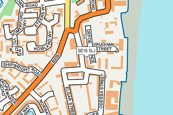 SE16 5LJ map - OS OpenMap – Local (Ordnance Survey) SE16 5LJ map - OS OpenMap – Local (Ordnance Survey)